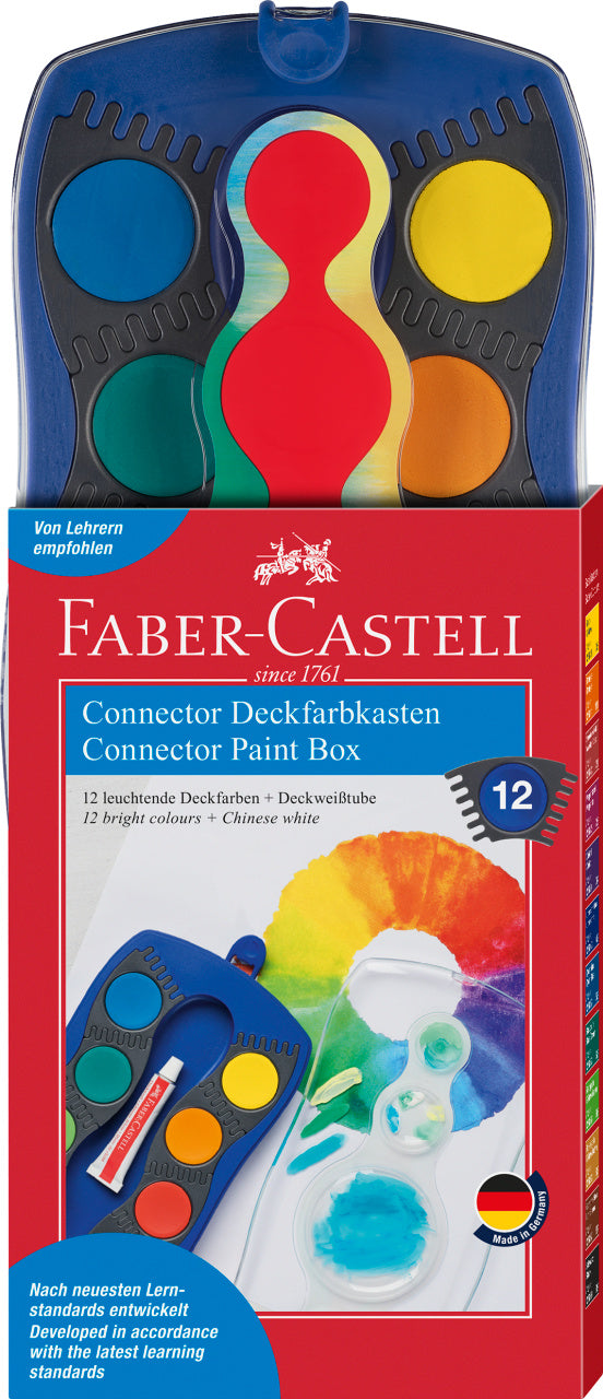 Acuarele Faber-Castell Connector 12 culori albastre - imagine 1