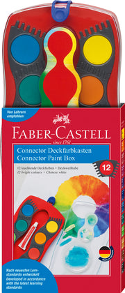 Acuarele Faber-Castell Connector 12 culori rosu 2022 - imagine 1