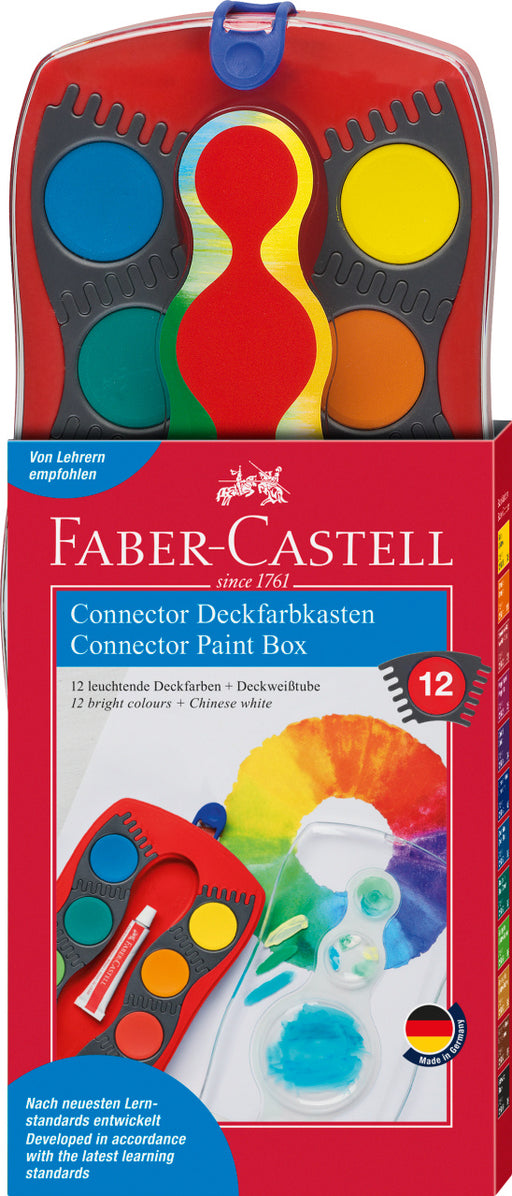 Acuarele 12 Culori Connector Roșu 2022 Faber-Castell