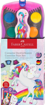 Acuarele Faber-Castell Connector 12 culori unicorni 2025 - imagine 1
