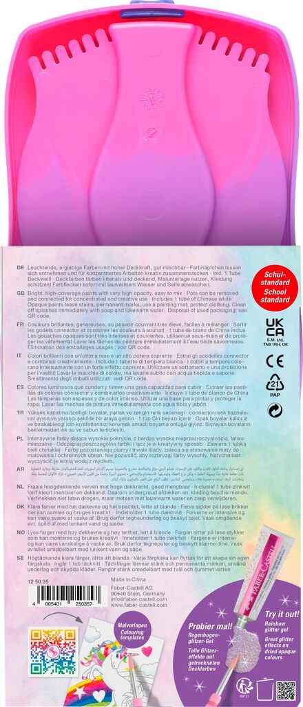 Acuarele 12 Culori Connector Unicorni 2025 Faber-Castell