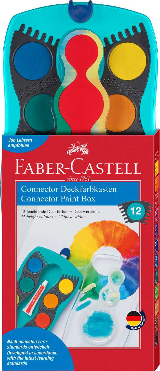 Acuarele Faber-Castell Connector 12 culori turcoaz - imagine 1