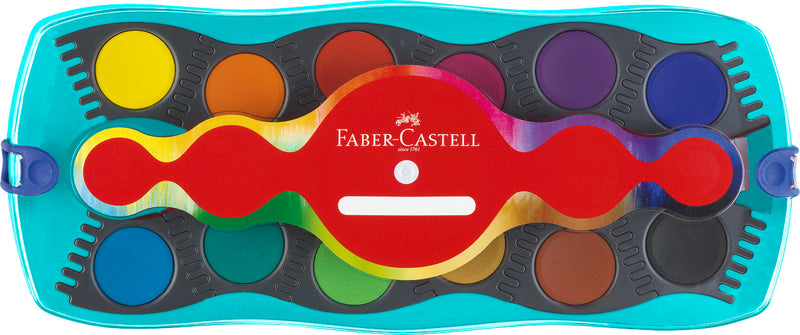 Acuarele Faber-Castell Connector 12 culori turcoaz - imagine 2