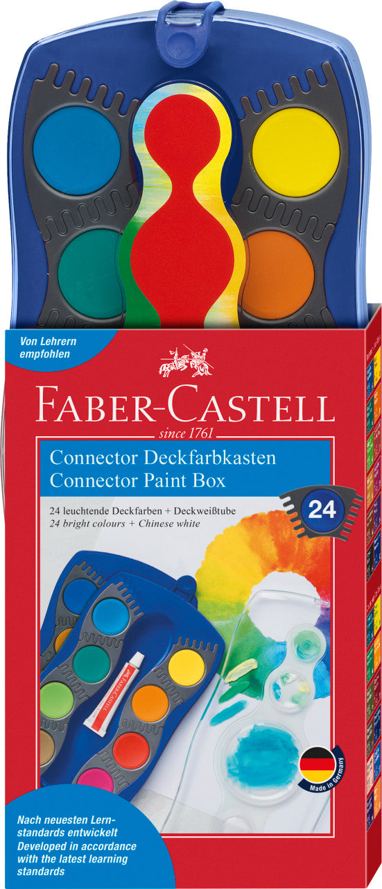 Acuarele Faber-Castell Connector 24 culori albastre - imagine 1