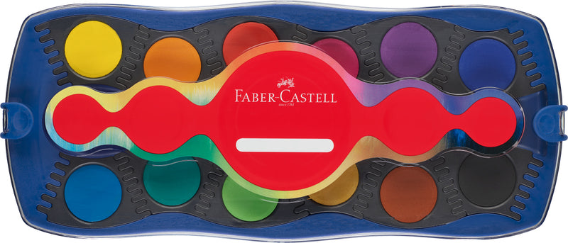 Acuarele Faber-Castell Connector 24 culori albastre - imagine 3