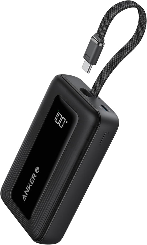 Baterie Externa Anker Zolo 20000mAh 30W Cablu USB-C Incorporat negru - imagine produs