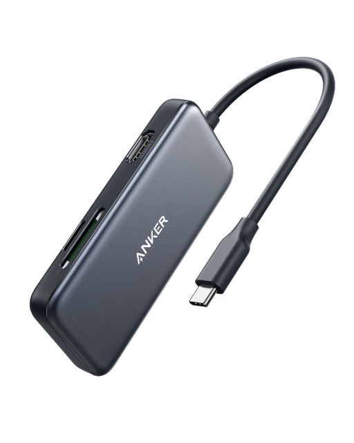 Adaptor USB-C 5-in-1 HDMI 4K 2x USB-A Cititor Carduri SD microSD Negru - Anker