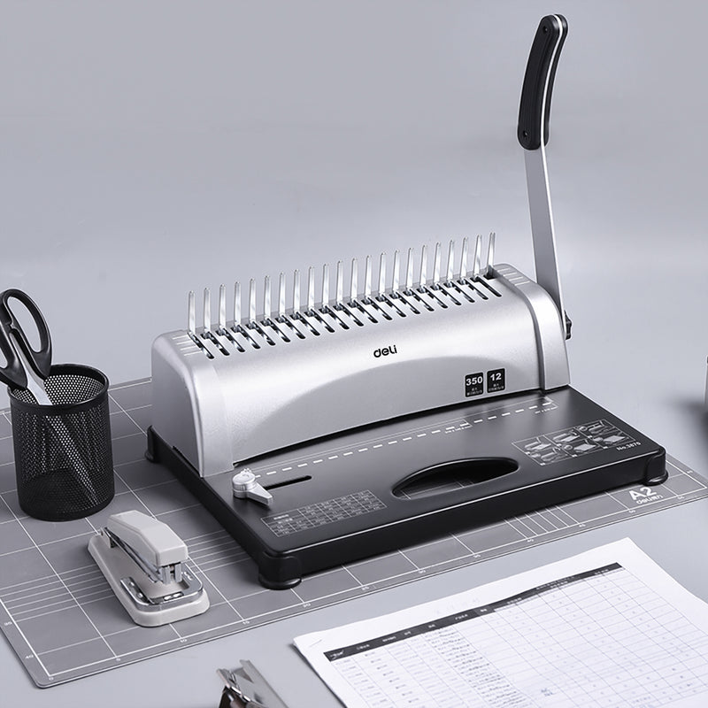 Aparat de Îndosariat Manual cu Inele Plastic E3870 Deli
