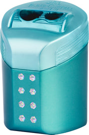 Ascuțitoare Dublă Roll On Sparkle Pastel cu Container Faber-Castell