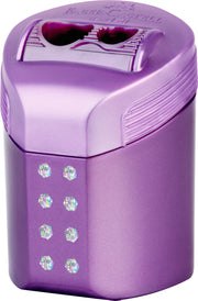 Ascuțitoare Dublă Roll On Sparkle Pastel cu Container Faber-Castell