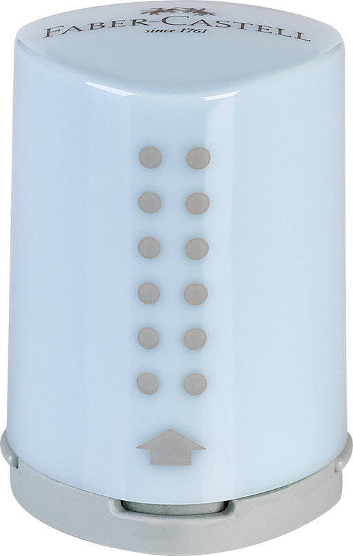 Ascuțitoare Plastic cu Container Grip 2001 Mini Bleu Sky Faber-Castell