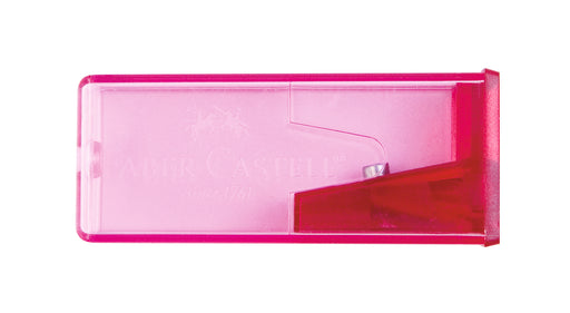 Ascuțitoare Plastic Simplă cu Container Transparent Culori Fluorescente Faber-Castell