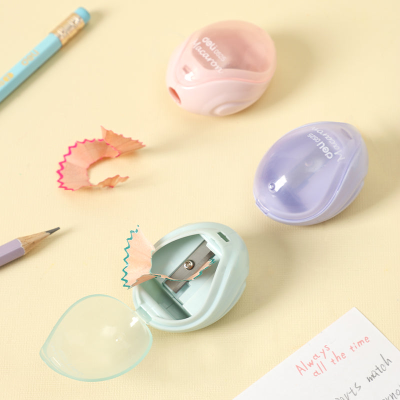 Ascuțitoare plastic cu container Macarons Deli