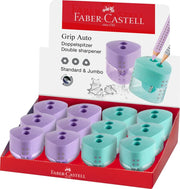 Ascuțitoare Plastic Dublă Grip Trend 2019 cu Container Faber-Castell