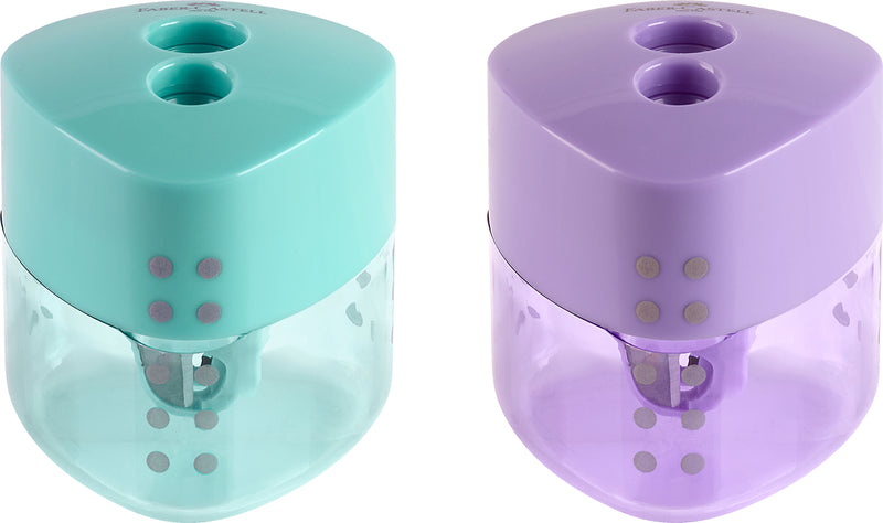 Ascuțitoare Plastic Dublă Grip Trend 2019 cu Container Faber-Castell