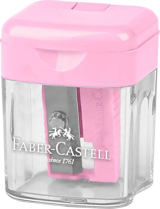 Ascuțitoare Plastic Simplă Pastel cu Container Faber-Castell