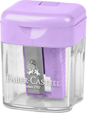 Ascuțitoare Plastic Simplă Pastel cu Container Faber-Castell