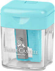Ascuțitoare Plastic Simplă Pastel cu Container Faber-Castell
