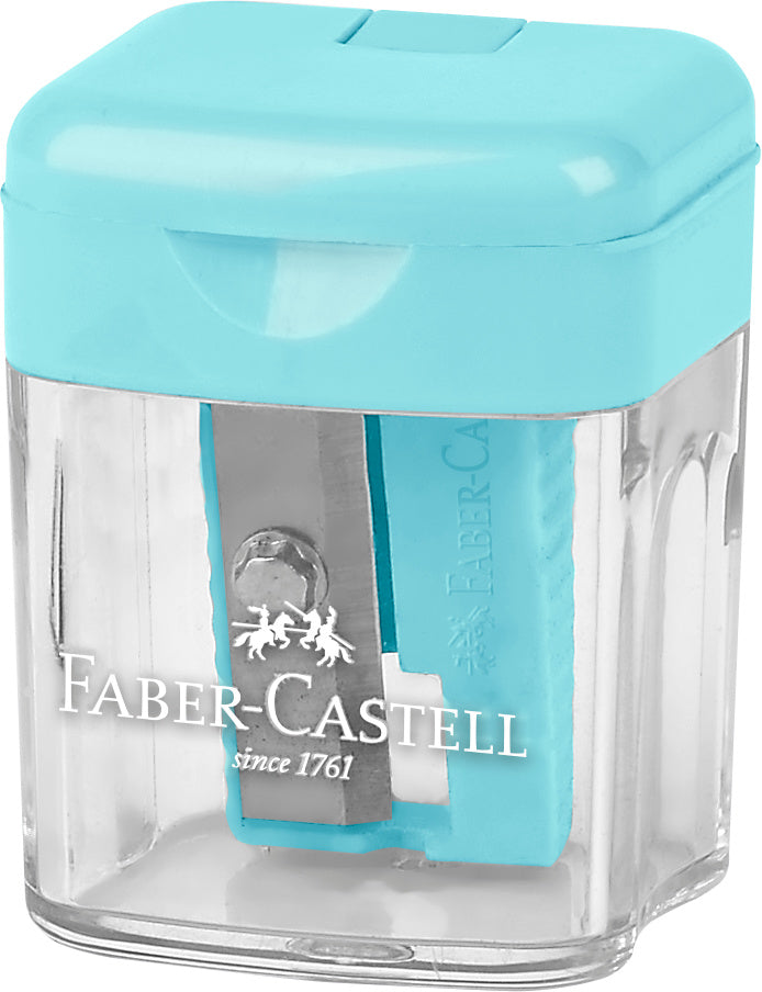 Ascuțitoare Plastic Simplă Pastel cu Container Faber-Castell