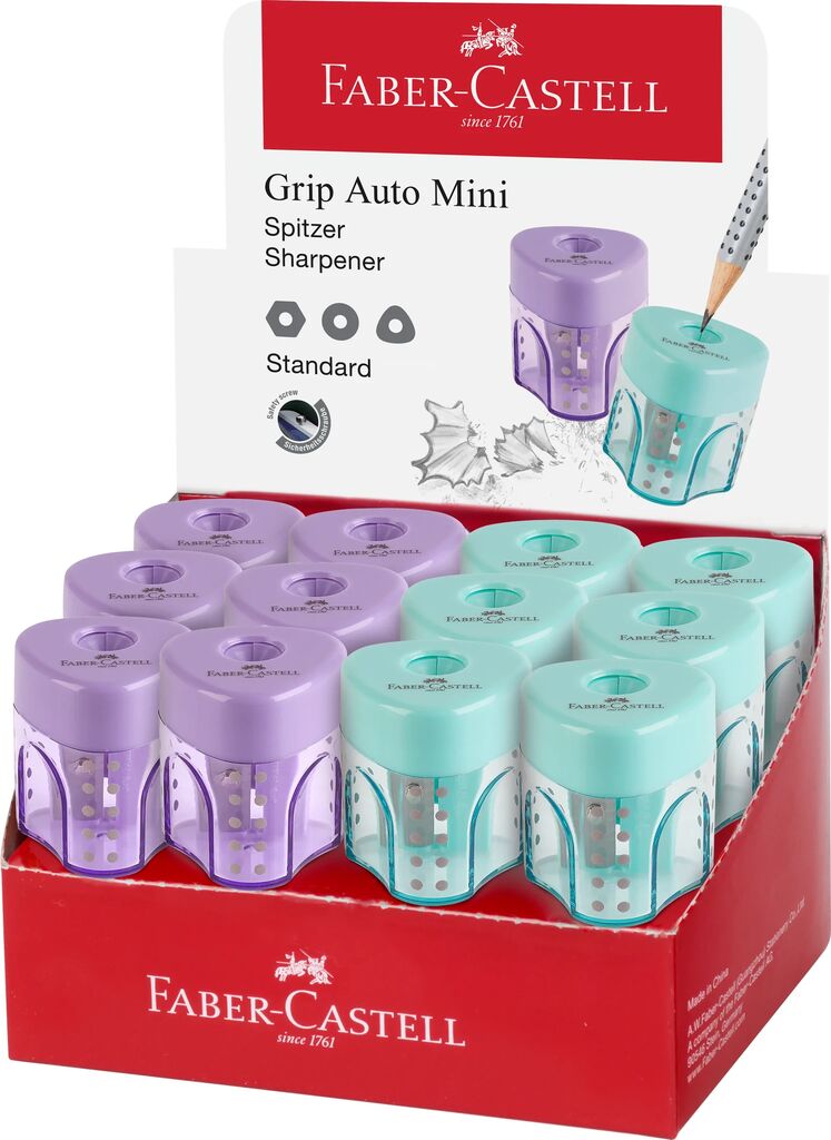 Ascuțitoare Plastic Simplă Grip Trend 2019 cu Container Faber-Castell