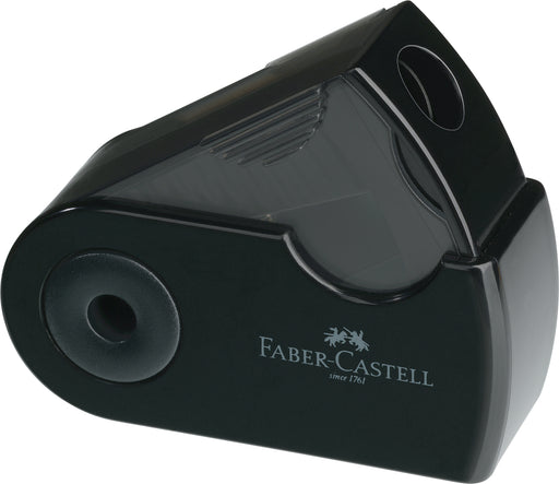 Ascuțitoare Plastic Simplă Sleeve-Mini cu Container Neagră Faber-Castell