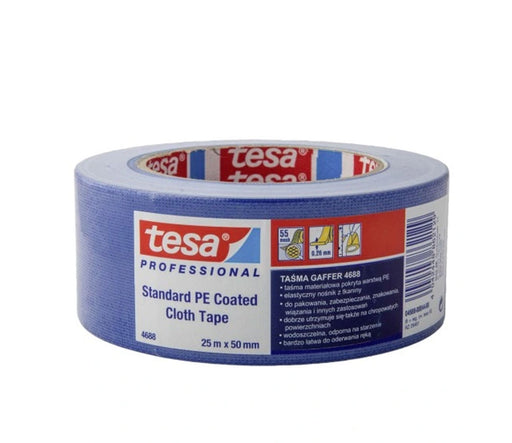 Bandă Adezivă Textilă Albastră 25 m x 50 mm Tesa