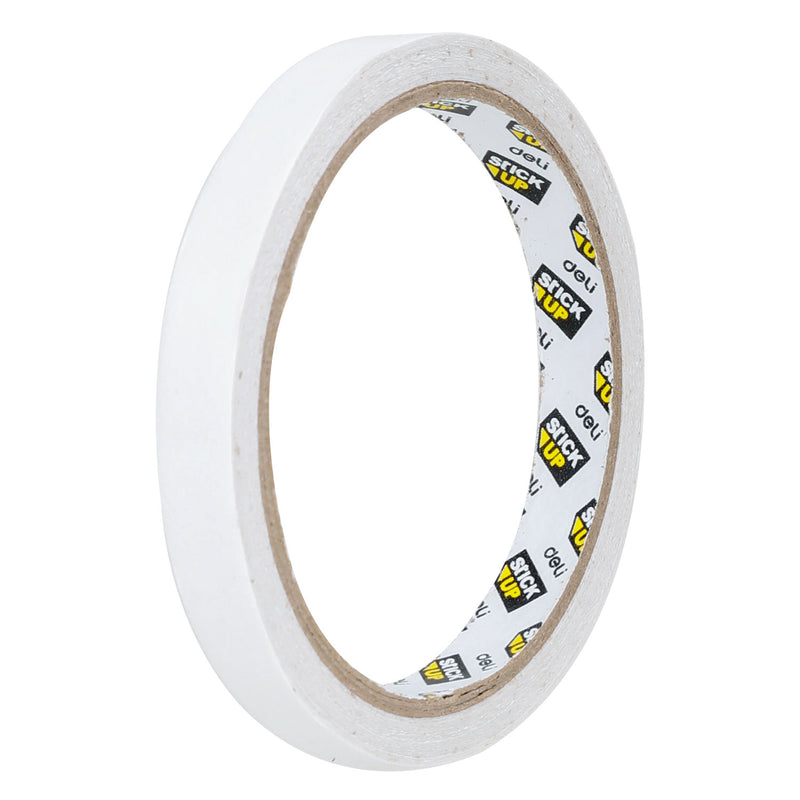Bandă Dublu Adezivă Albă 12 mm x 10 yarzi Deli