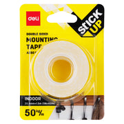Bandă Dublu Adezivă Buretată Albă 25 mm x 1,5 m Deli
