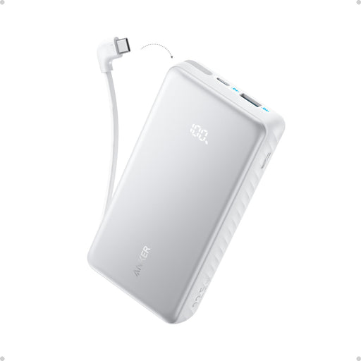 Baterie Externă Zolo 20000mAh 22.5W Cablu USB-C Alb Anker