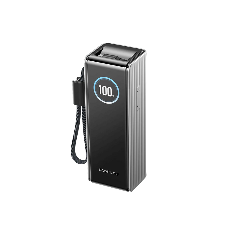 Baterie Externă Rapid 25000mAh 170W Cabluri Încorporate 100W Gri EcoFlow