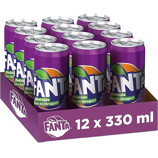 Bax Fanta Madness struguri roșii 12 x 0,33 L