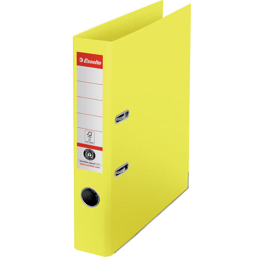 Biblioraft Carton Reciclat 5 cm Galben Nr.1 Power FSC marca Esselte pentru organizarea și arhivarea documentelor