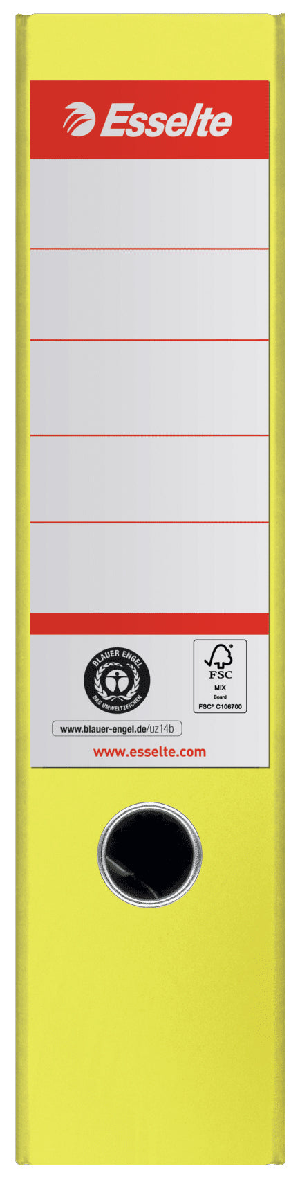 Biblioraft Carton Reciclat 7.5 cm Galben Nr.1 Power FSC - Esselte