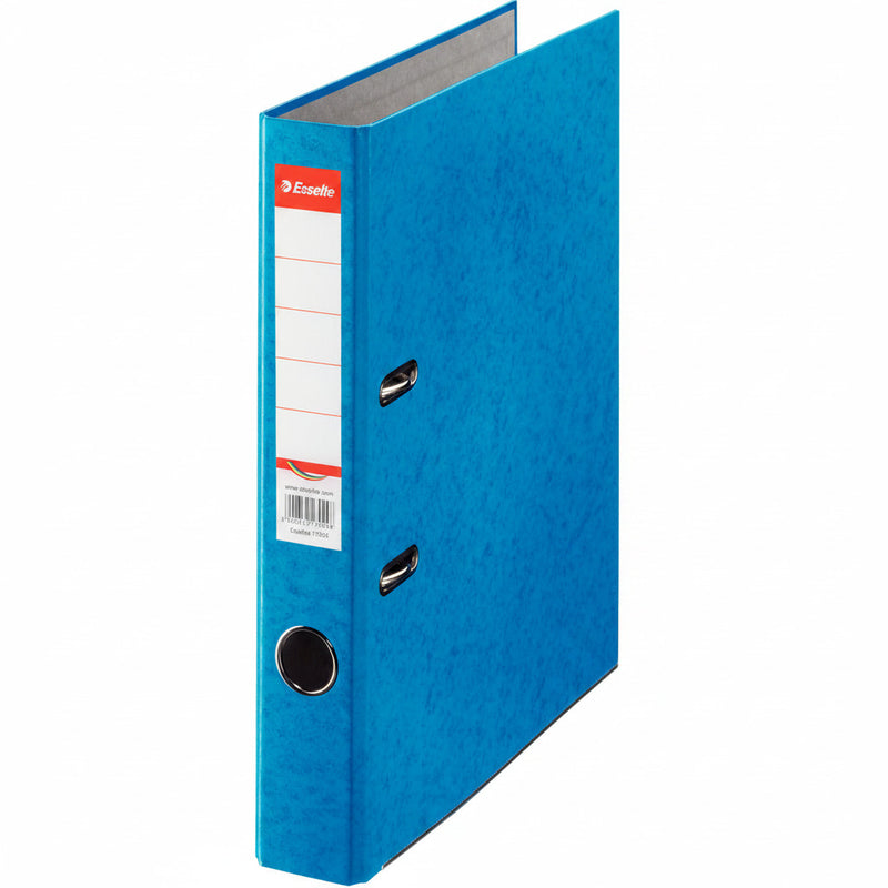 Biblioraft Marmorat 5 cm Albastru Rainbow marca Esselte pentru organizarea și arhivarea documentelor