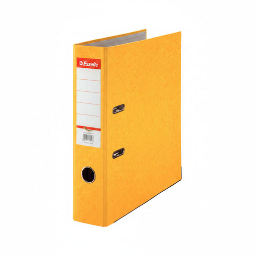 Biblioraft Marmorat 7.5 cm Galben Rainbow marca Esselte pentru organizarea și arhivarea documentelor