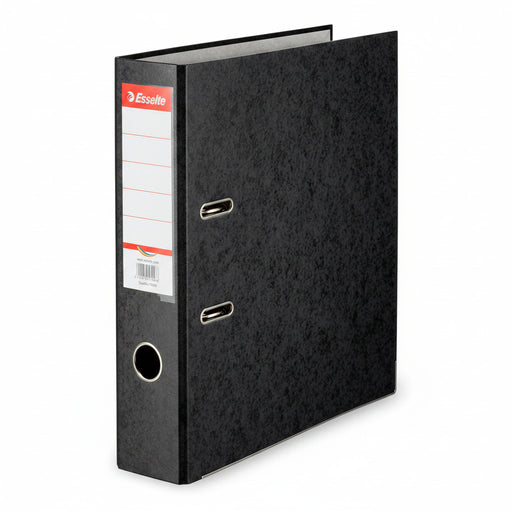 Biblioraft Marmorat 7.5 cm Negru Rainbow marca Esselte pentru organizarea și arhivarea documentelor