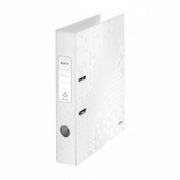 Biblioraft Plastifiat 5.2 cm Alb Metalizat WOW marca Leitz pentru organizarea și arhivarea documentelor