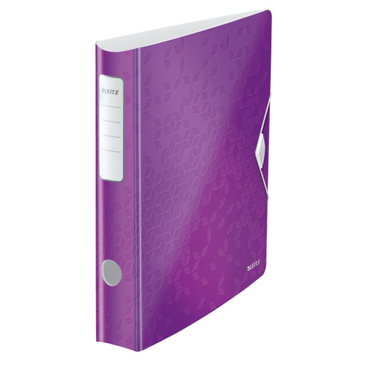 Biblioraft Plastifiat 6.5 cm 180° Mov Active WOW marca Leitz pentru organizarea și arhivarea documentelor