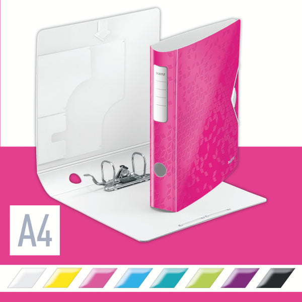 Biblioraft Plastifiat 6.5 cm 180° Roz Active WOW - Leitz