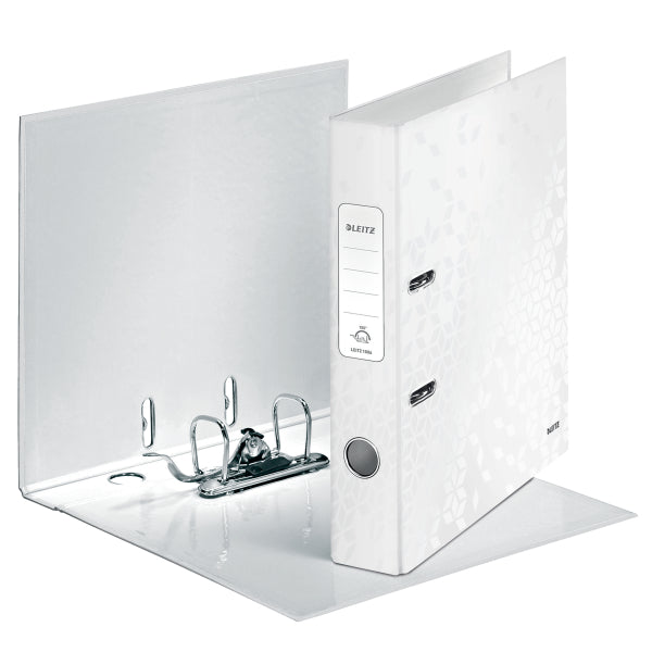 Biblioraft Plastifiat 5.2 cm Alb Metalizat WOW - Leitz