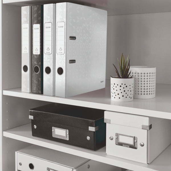 Biblioraft Plastifiat 5.2 cm Alb Metalizat WOW - Leitz