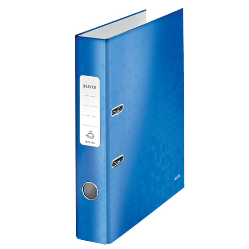 Biblioraft Plastifiat 5.2 cm Albastru Metalizat WOW marca Leitz pentru organizarea și arhivarea documentelor