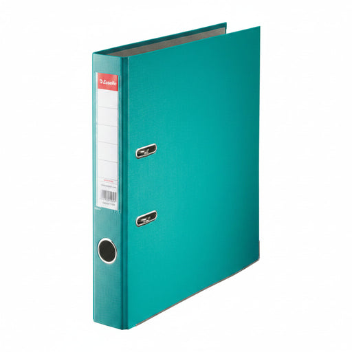 Biblioraft Plastifiat 5 cm Turquoise Economy marca Esselte pentru organizarea și arhivarea documentelor