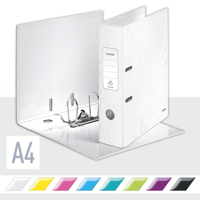 Biblioraft Plastifiat 8 cm 180° Alb WOW - Leitz