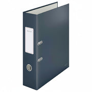 Biblioraft Plastifiat 8 cm 180° Gri Antracit Cosy marca Leitz pentru organizarea și arhivarea documentelor