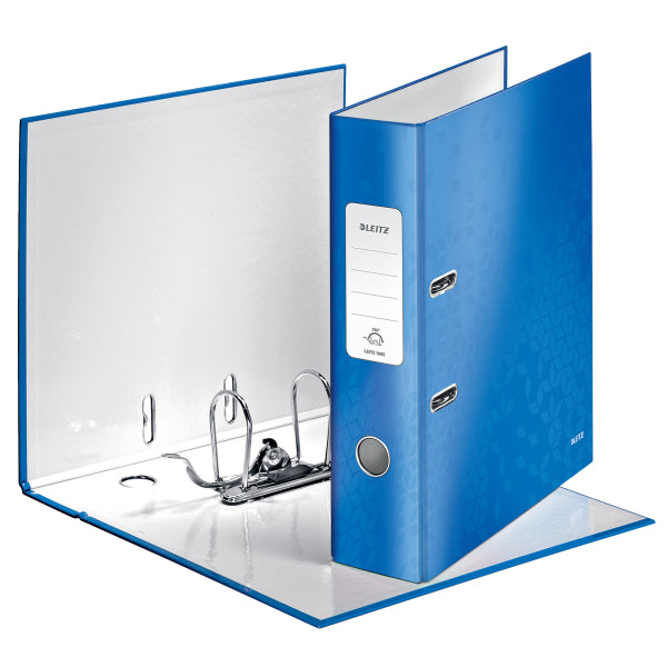 Biblioraft Plastifiat 8 cm Albastru Metalizat WOW - Leitz