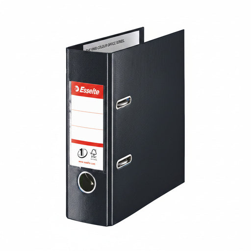 Biblioraft Plastifiat int-ext A5 7.5 cm Negru Nr.1 Power marca Esselte pentru organizarea și arhivarea documentelor