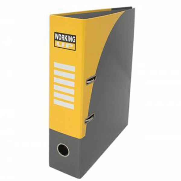 Biblioraft cu Cutie Working Up A4 80 mm Galben Pigna