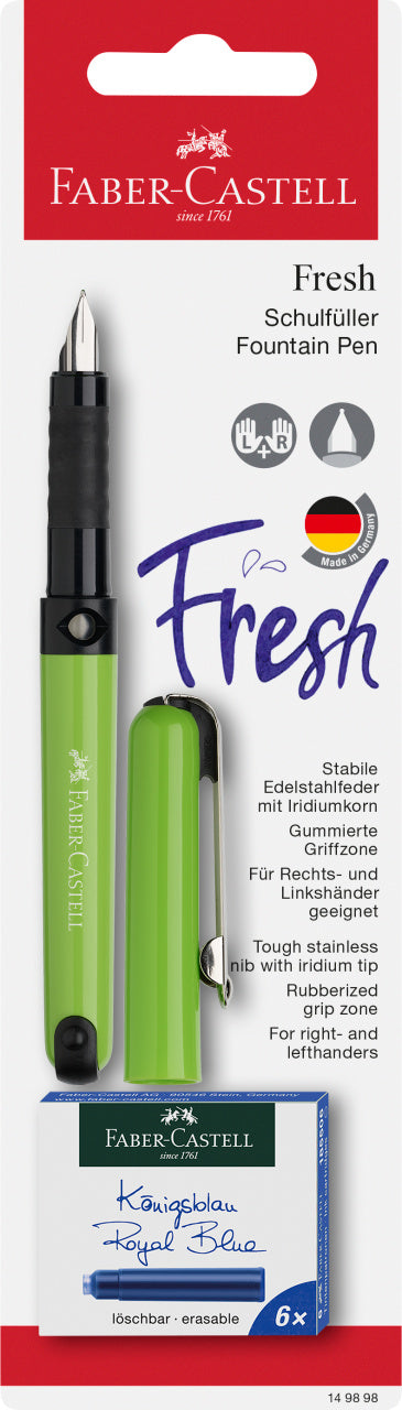 Stilou Școlar Vario + 6 Cartușe Blister Faber-Castell