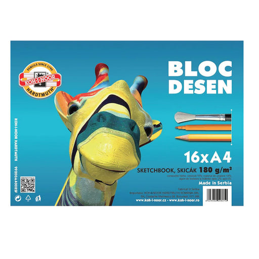 Bloc Desen A4 180 g 16 Coli Koh-i-Noor